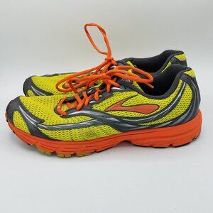 Brooks Launch Neon & Orange Running Sneakers Shoes Low Mesh 11.5 D 1100651D870
